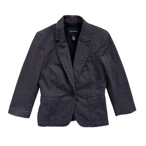 Vintage 90s Club Monaco Striped Single Button Hourglass Blazer Canada Size 2